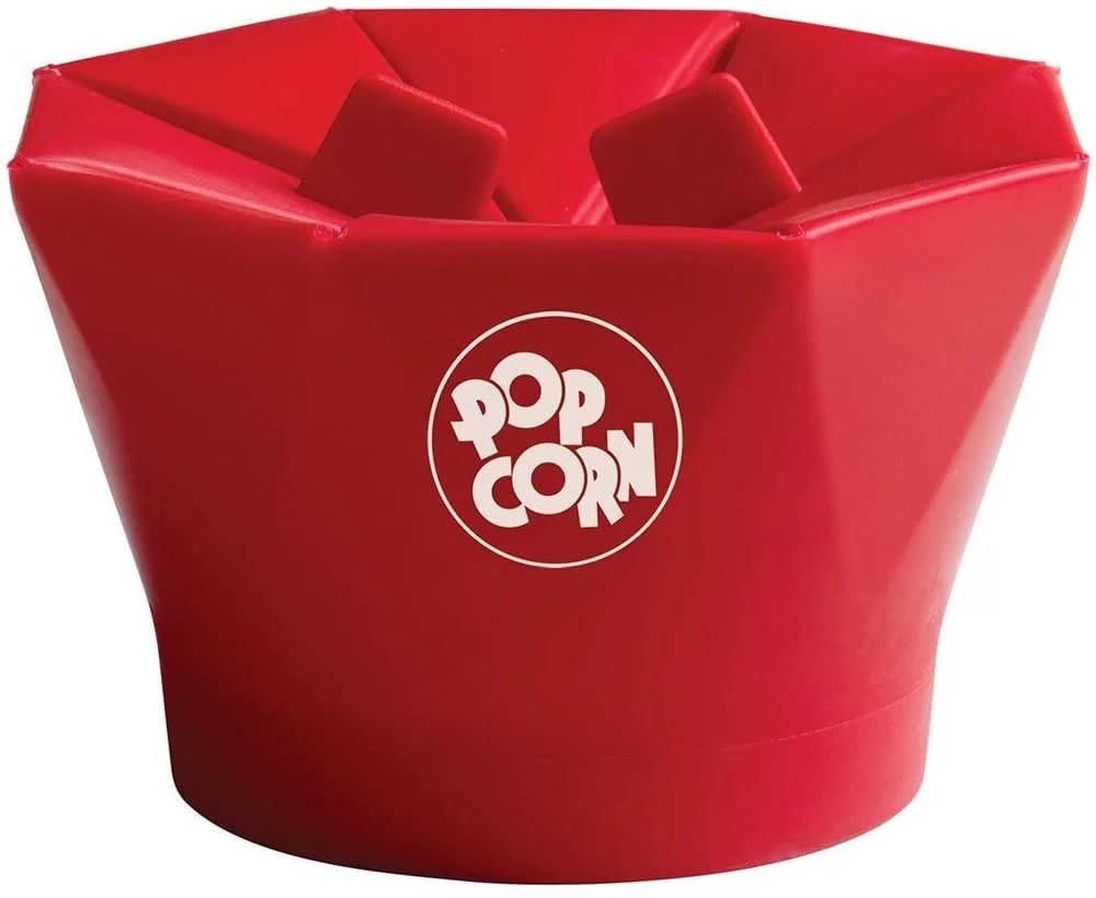 Seau à popcorn en silicone pour micro-ondes