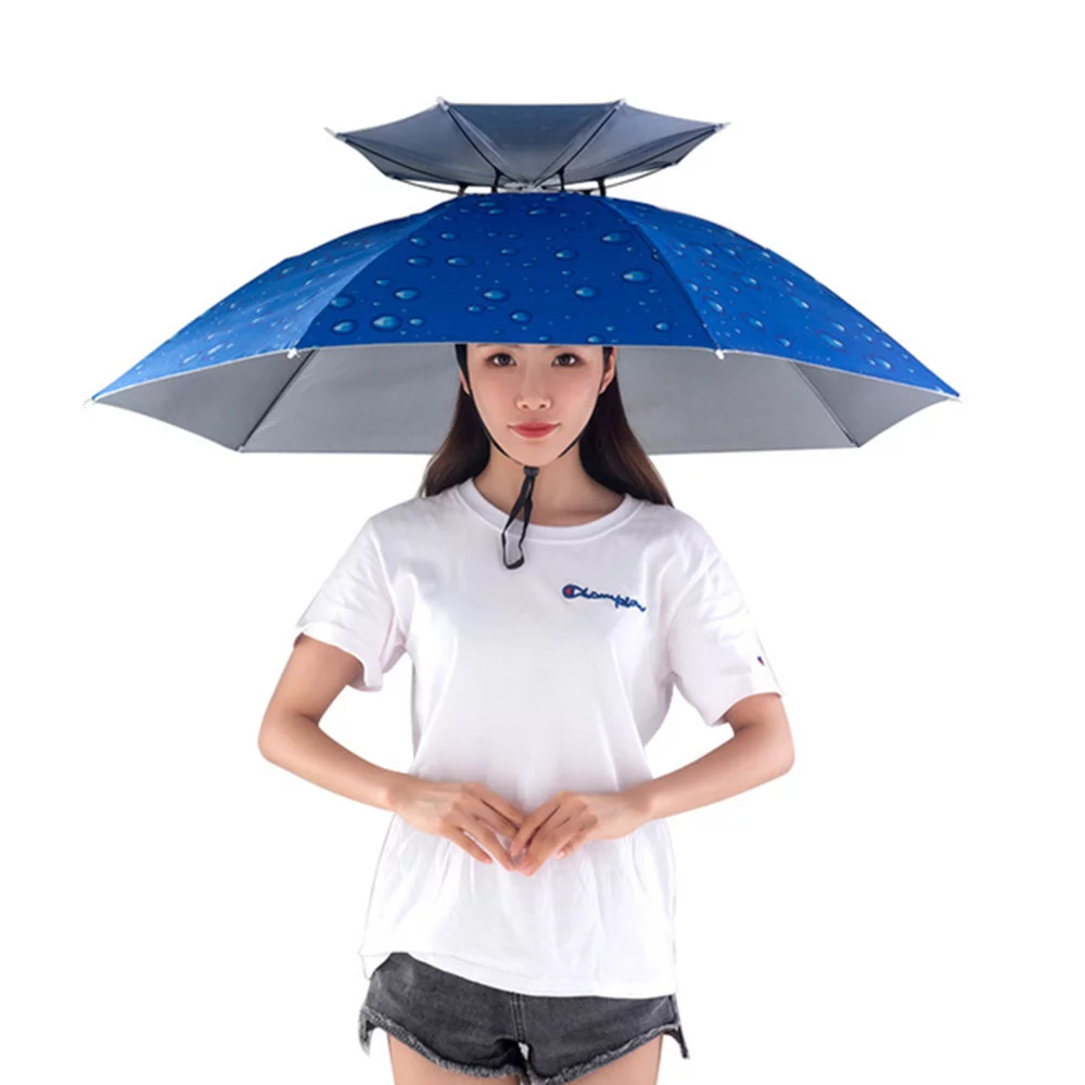 Casquette parapluie pliable anti-soleil et anti-pluie
