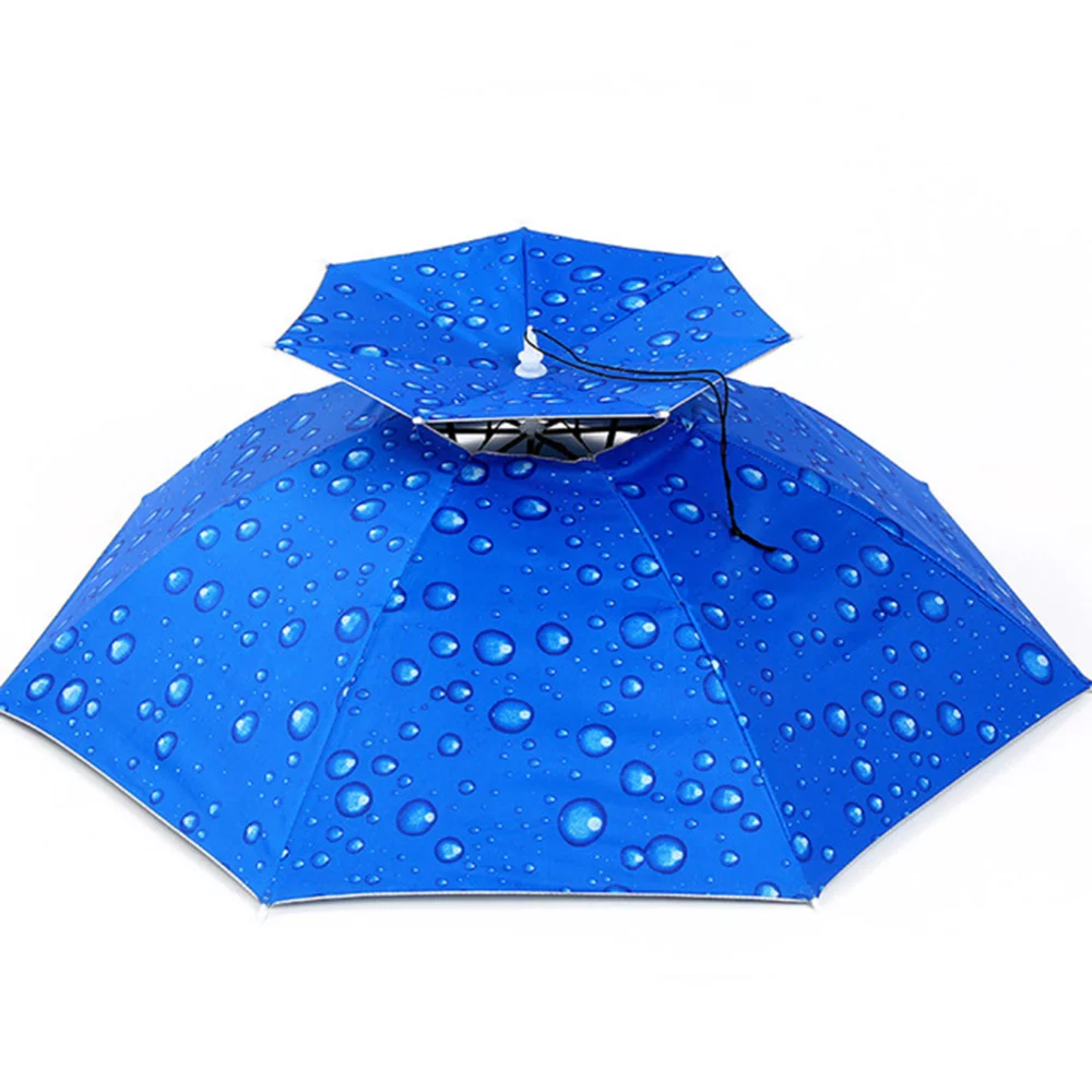 Folding Sun Rain Umbrella Cap