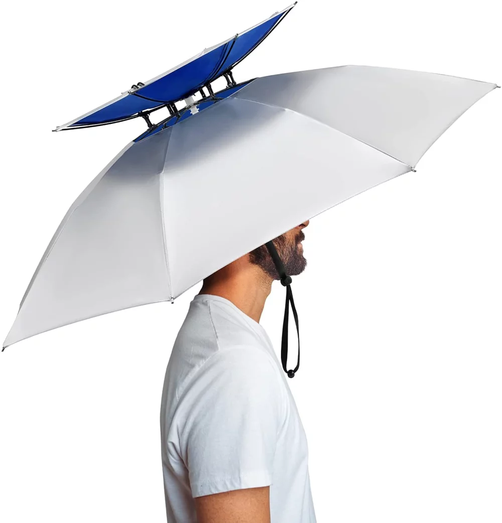 Casquette parapluie pliable anti-soleil et anti-pluie