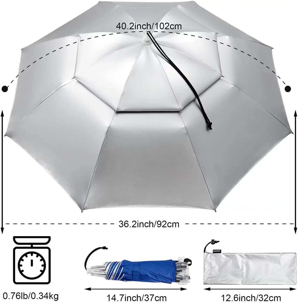 Casquette parapluie pliable anti-soleil et anti-pluie