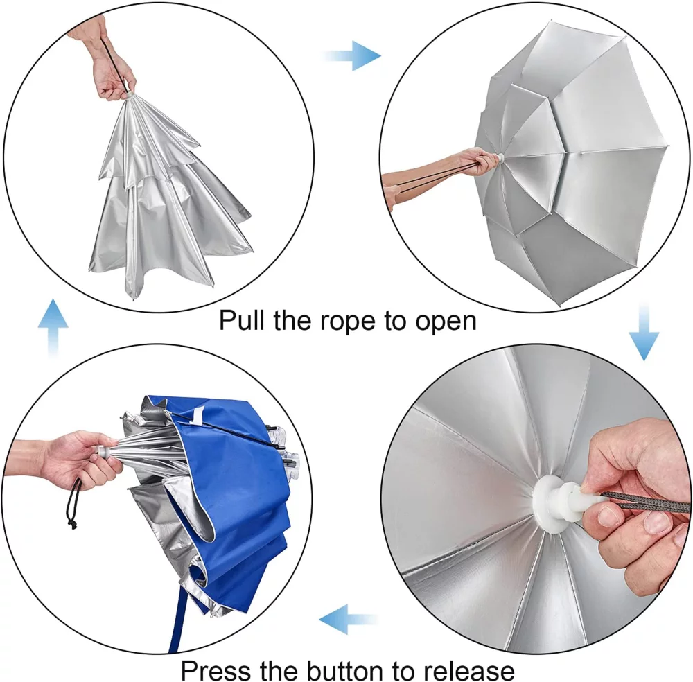 Casquette parapluie pliable anti-soleil et anti-pluie