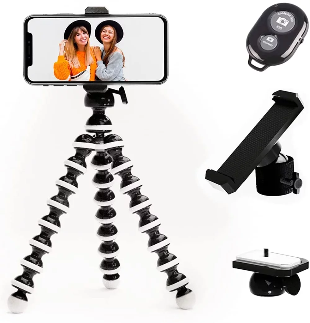 Support de trépied portable pour téléphone Octopus