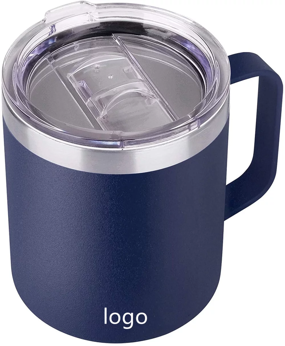 Mug de camping isolé sous vide avec couvercle