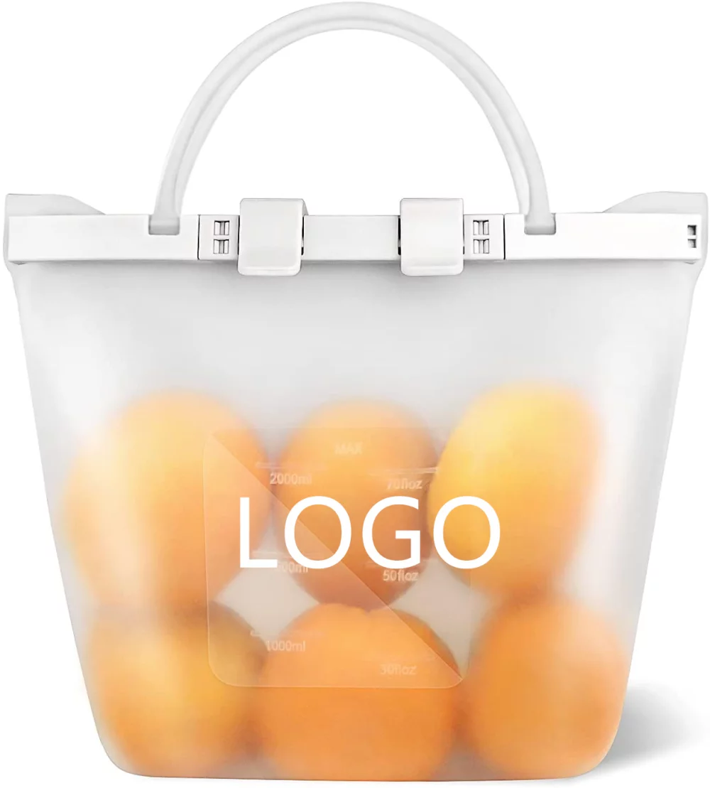 Sac de rangement alimentaire en silicone réutilisable