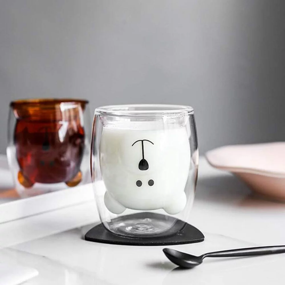 Verres à l'ancienne Tasses mignonnes d'ours