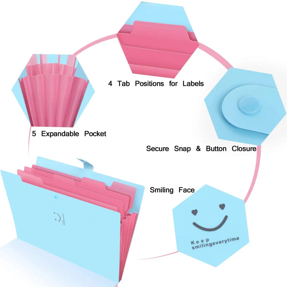 5 Pockets Expanding File Folder