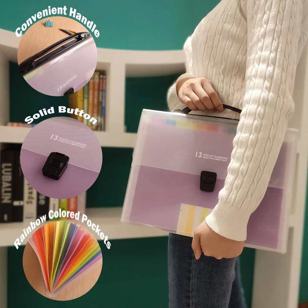 Expandable File Folder with Handle