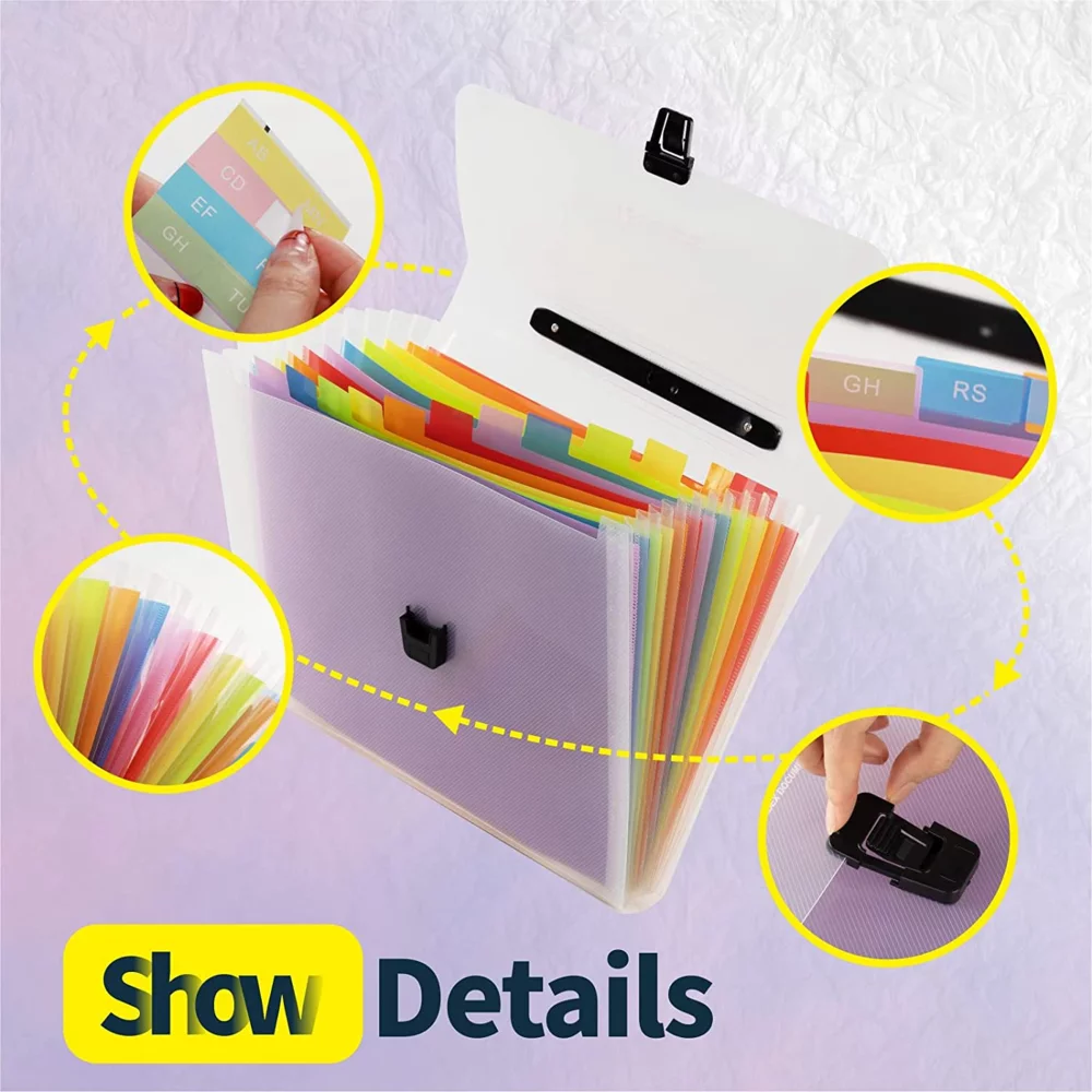 Expandable File Folder with Handle