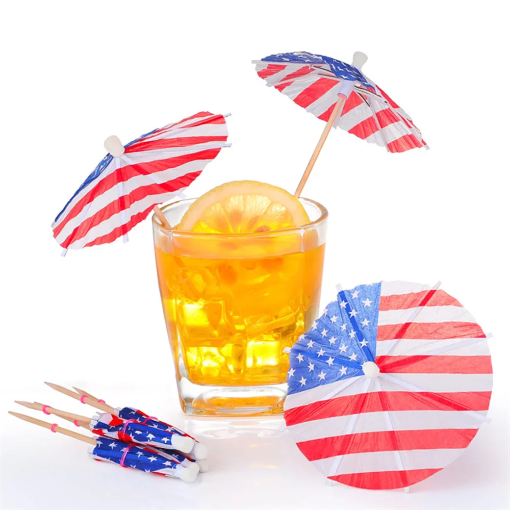 Parasol de cocktail avec drapeau américain