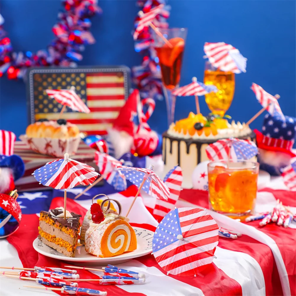 American Flag Cocktail Umbrella