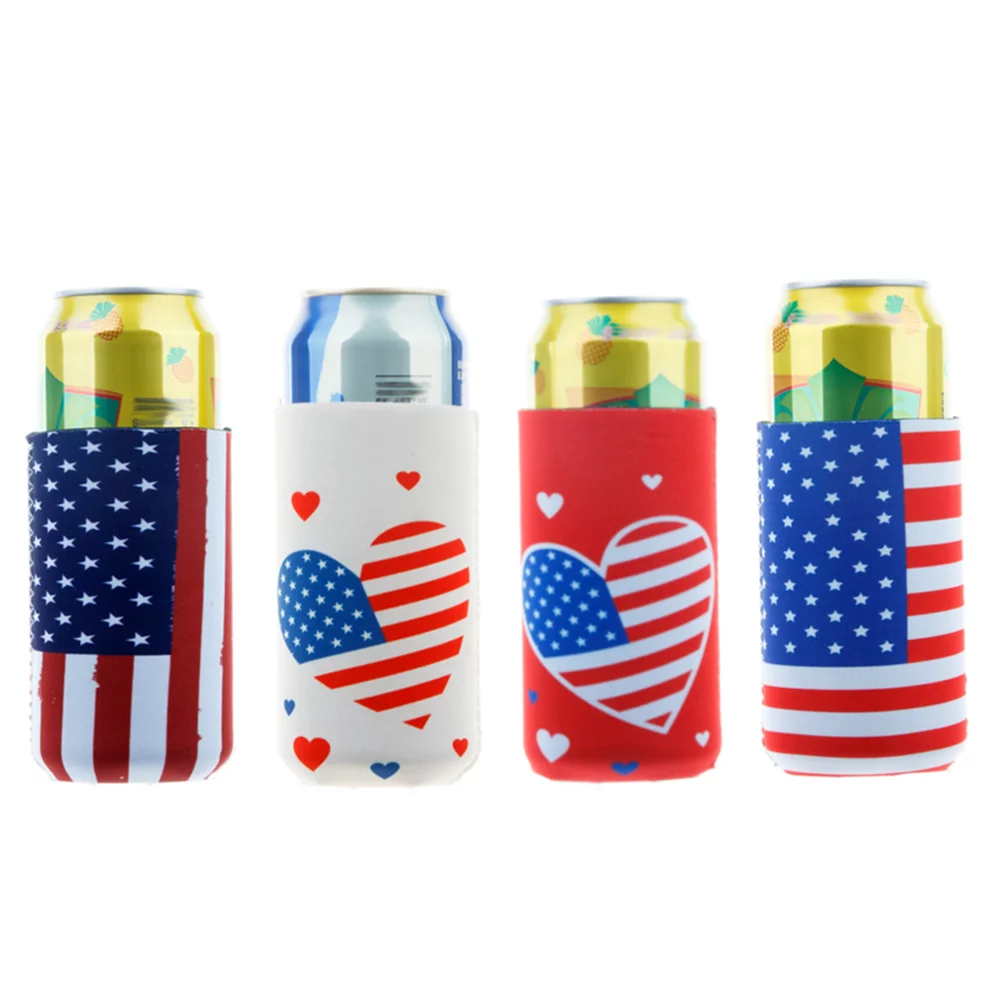 American Flag Pattern Beer Can Cover