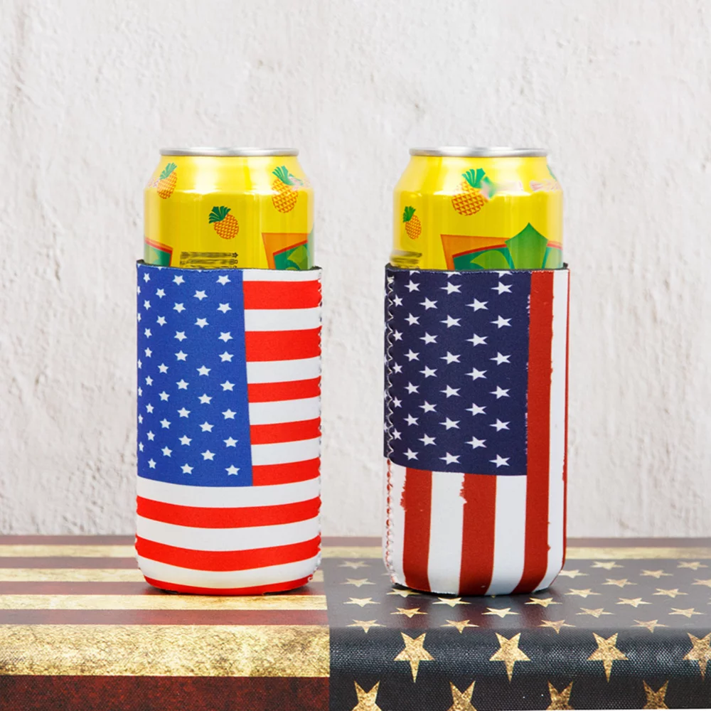 American Flag Pattern Beer Can Cover