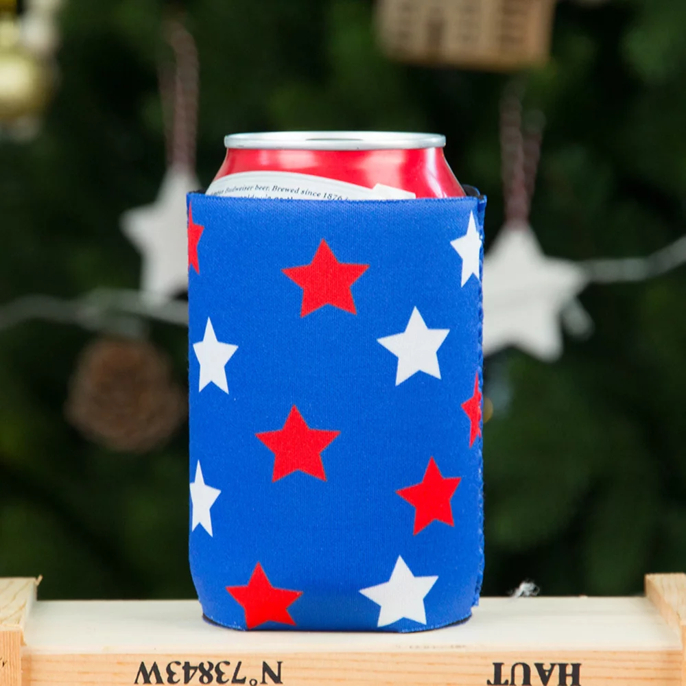 Housse de canette avec motif du drapeau américain pour Coca-Cola/Sprite