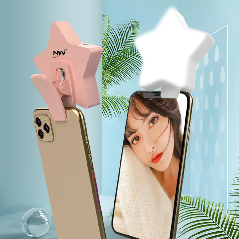Lumière de selfie pour téléphone portable en forme d'étoile