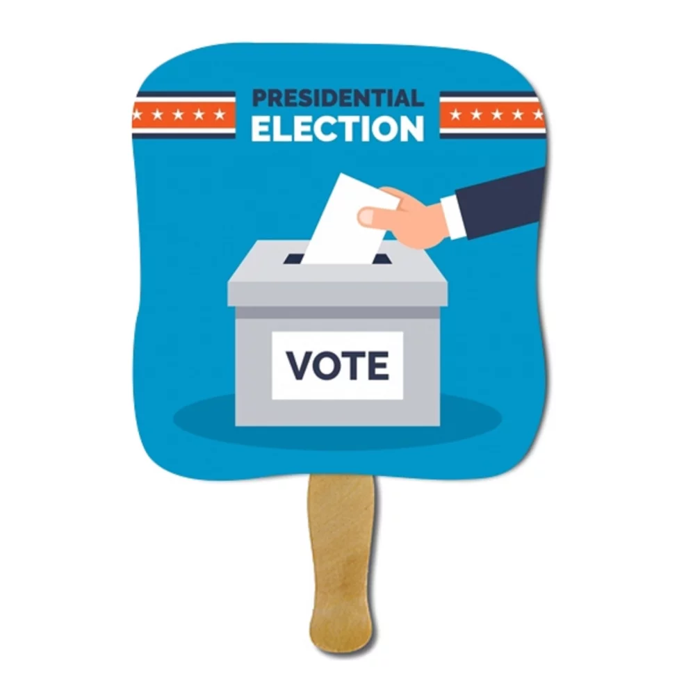 Custom Shaped Wooden Handle Fan