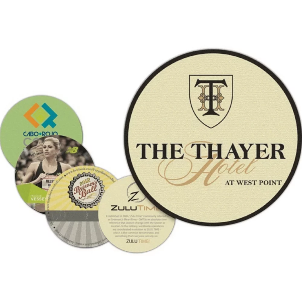 Sous-verres ronds en papier premium de 3,5 pouces