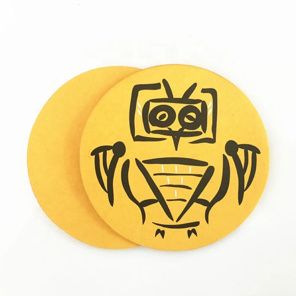 Sous-verres ronds en papier premium de 3,5 pouces