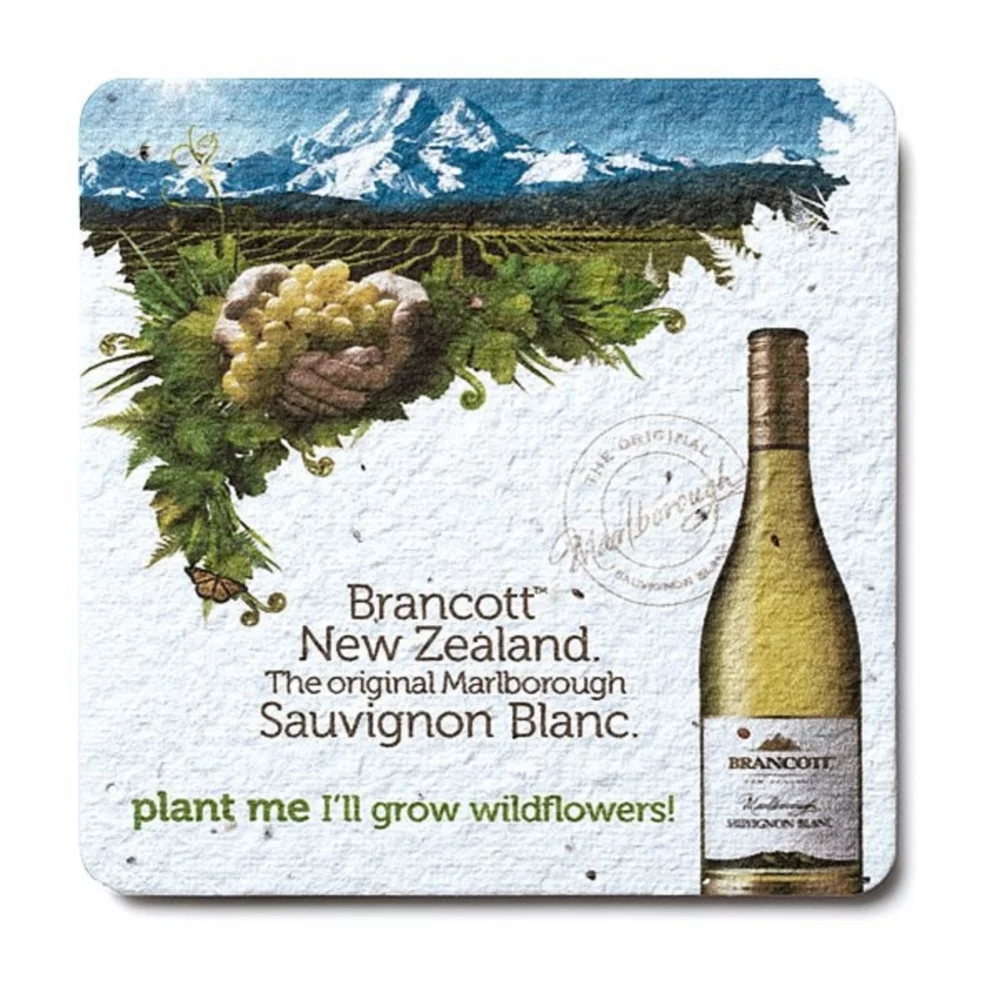 Sous-verres en papier premium carrés de 4 pouces