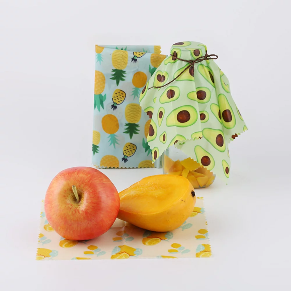 3 in 1 Reusable Beeswax Food Wraps Set