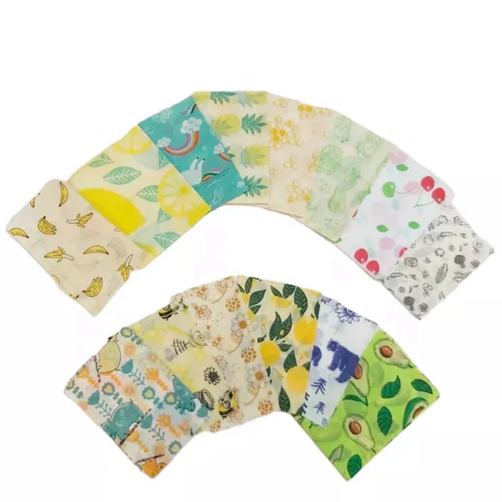 3 in 1 Reusable Beeswax Food Wraps Set