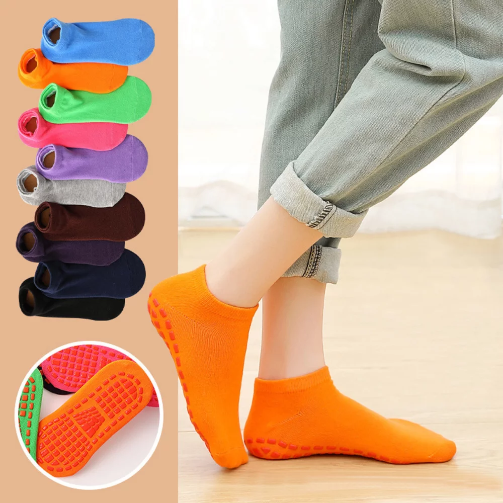 Chaussettes antidérapantes unisexes pour le sol