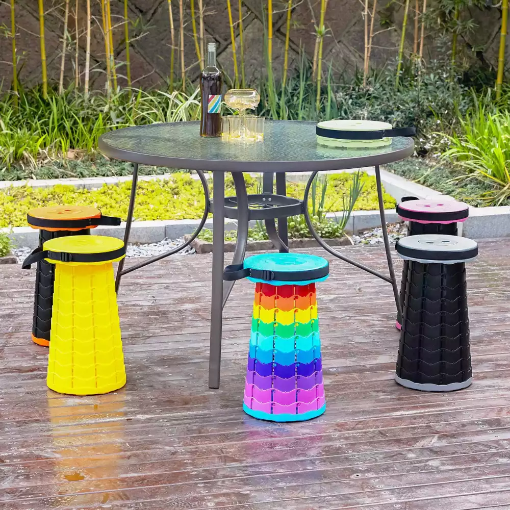 Rainbow Retractable Folding Stool