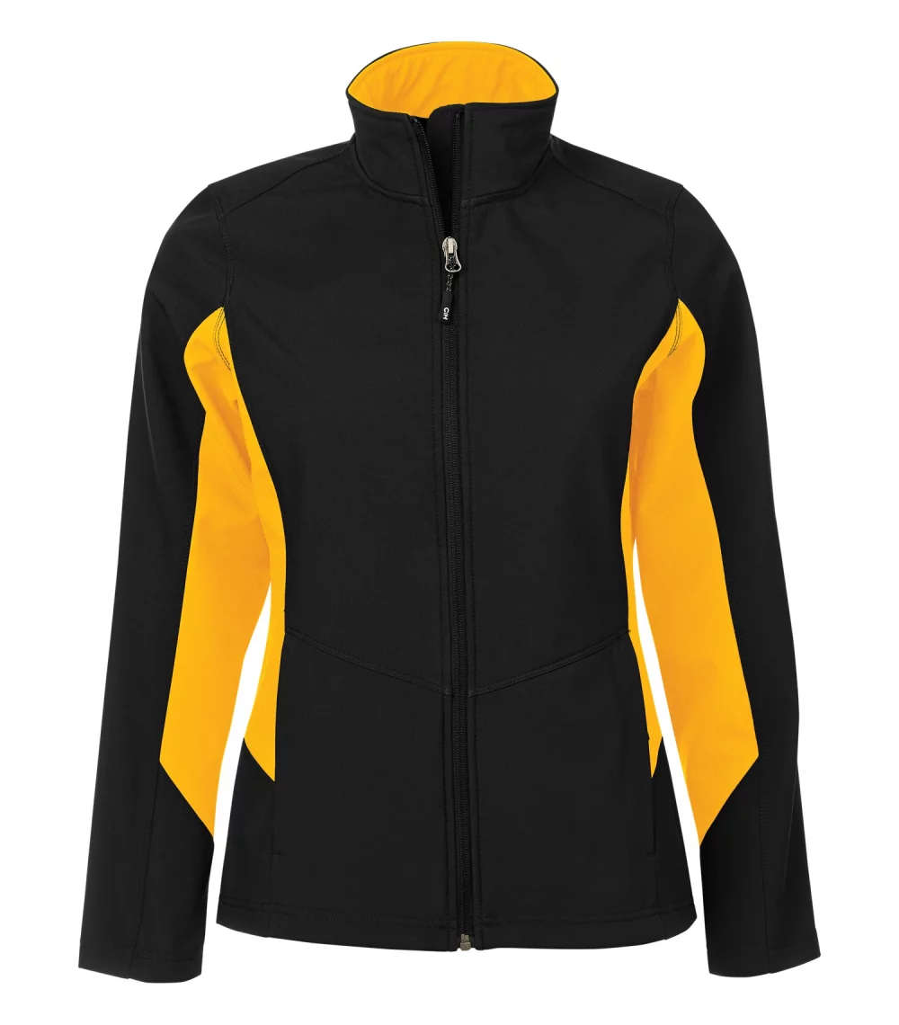 Coal Harbour® Everyday Colour Block Water Repellent Soft Shell Ladies' Jacket