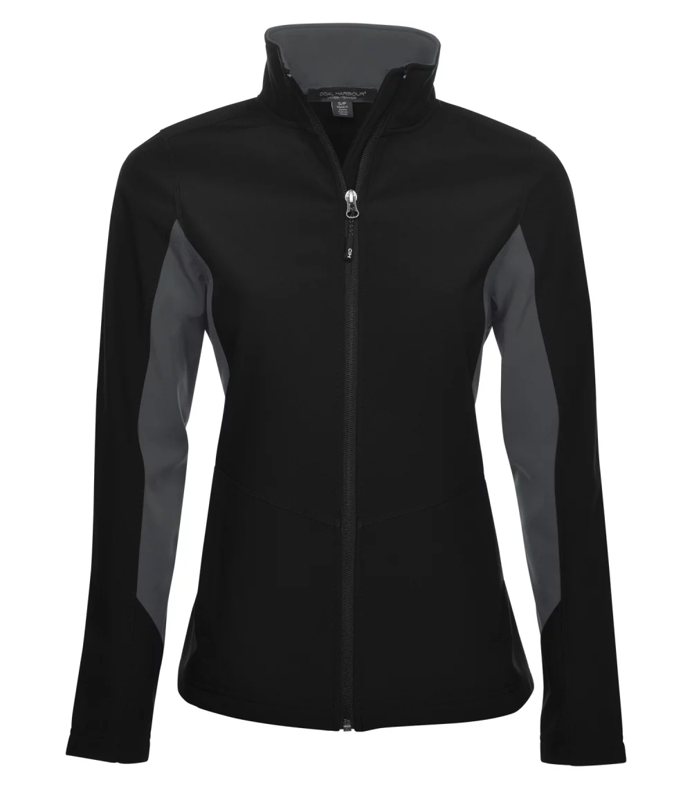 Coal Harbour® Everyday Colour Block Water Repellent Soft Shell Ladies' Jacket