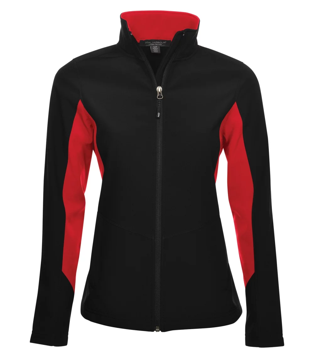 Coal Harbour® Everyday Colour Block Water Repellent Soft Shell Ladies' Jacket