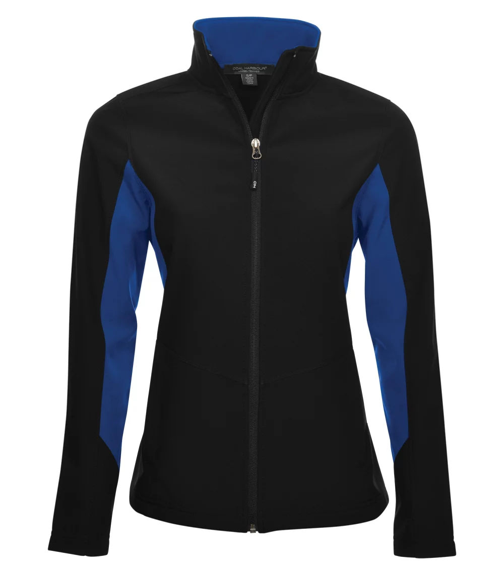 Coal Harbour® Everyday Colour Block Water Repellent Soft Shell Ladies' Jacket