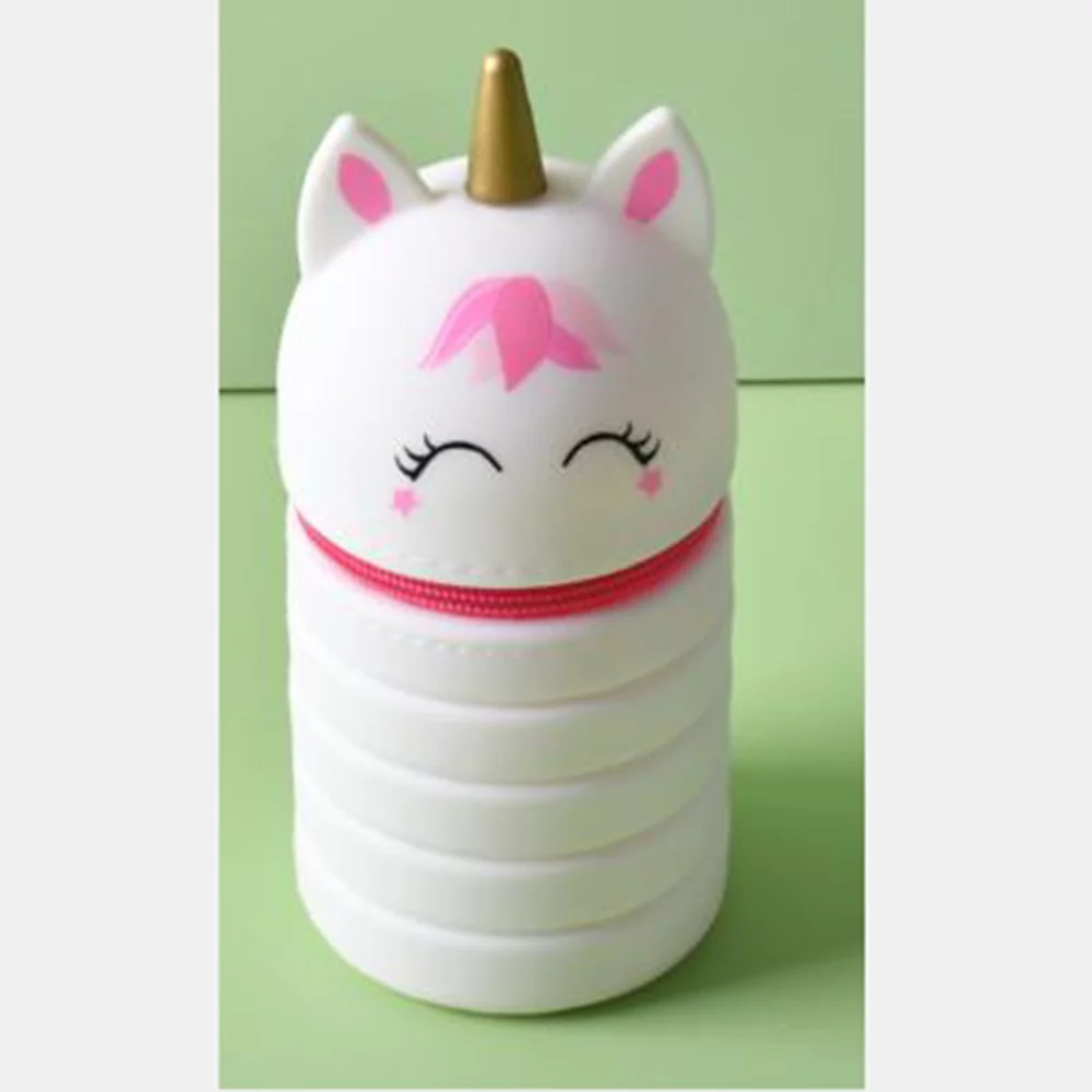 Unicorn Style Telescopic Stand Up Pencil Case With Zipper