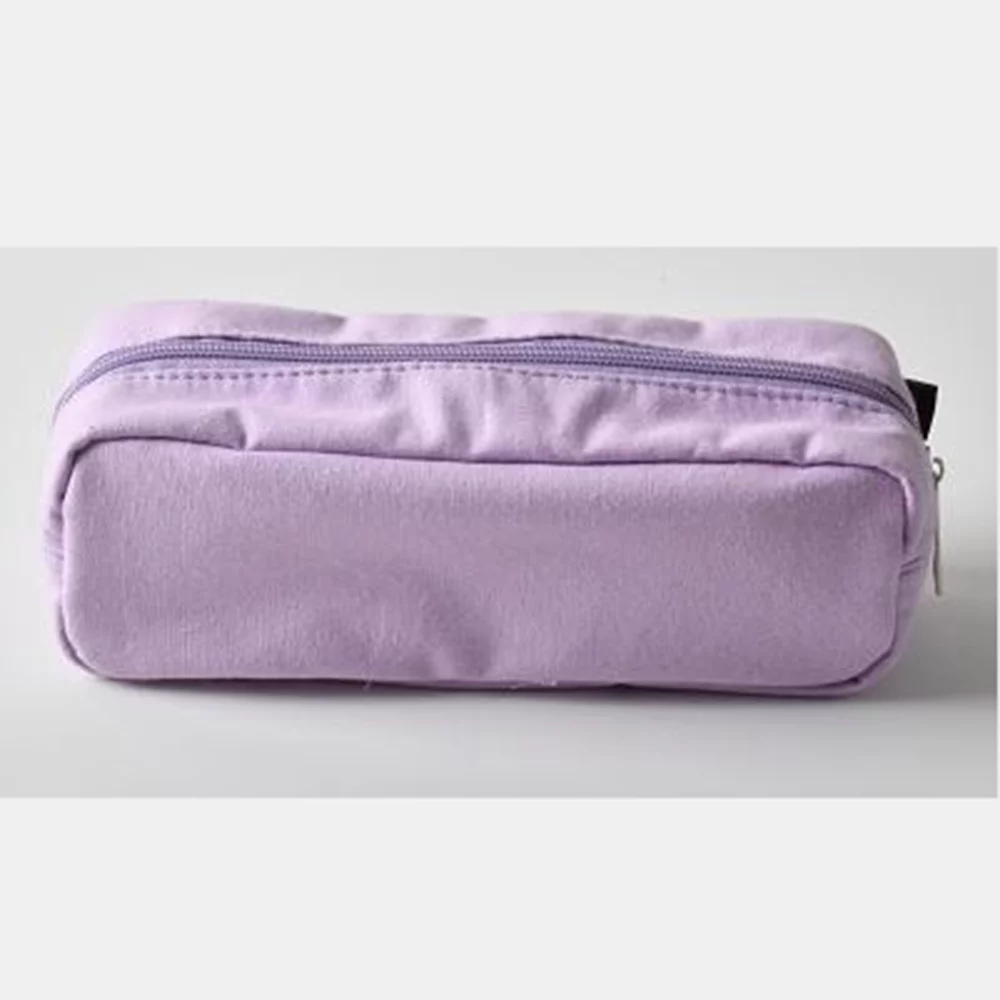 Rectangle Large Capacity Embroidery Patch Zipper Pencil Case