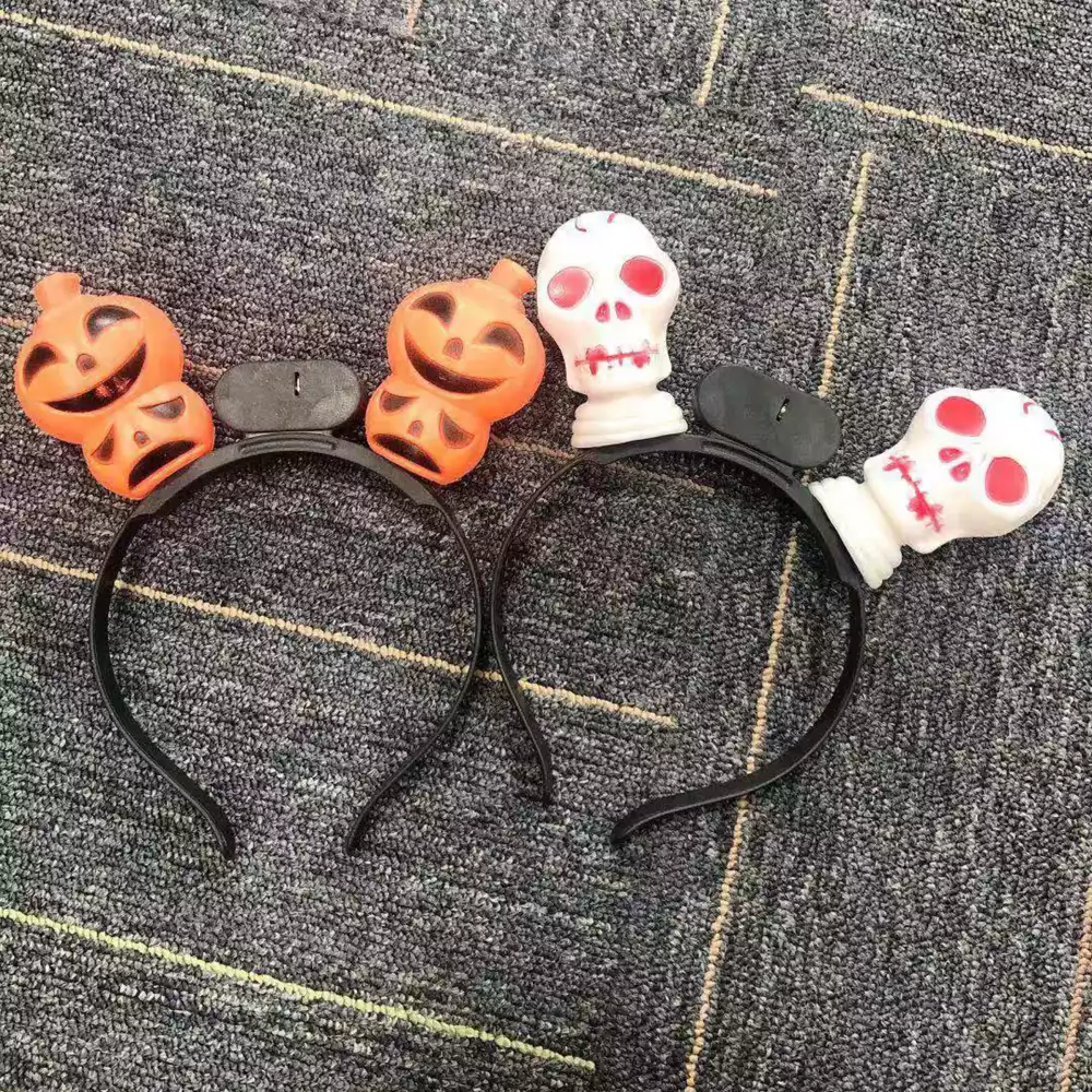 Serre-tête citrouille clignotante à LED