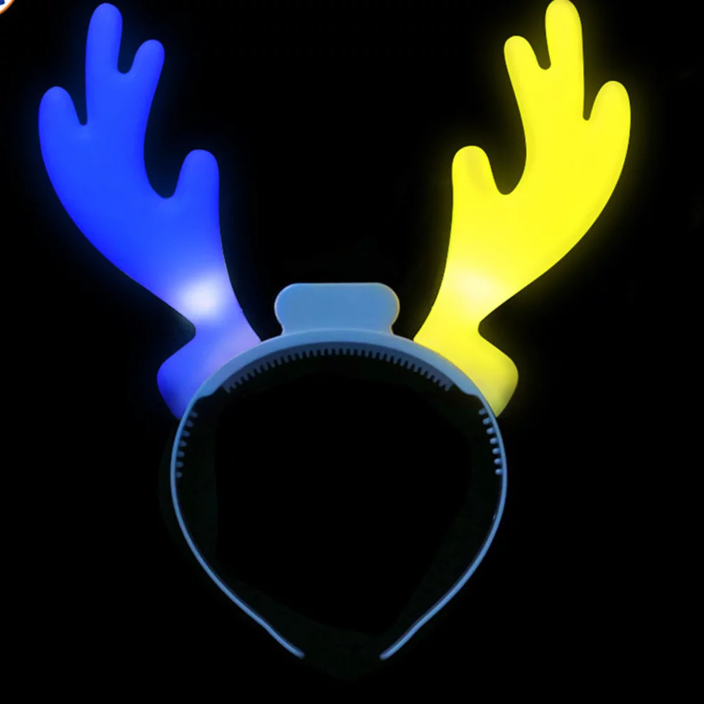 Led Flashing Christmas Reindeer Antler Headbands