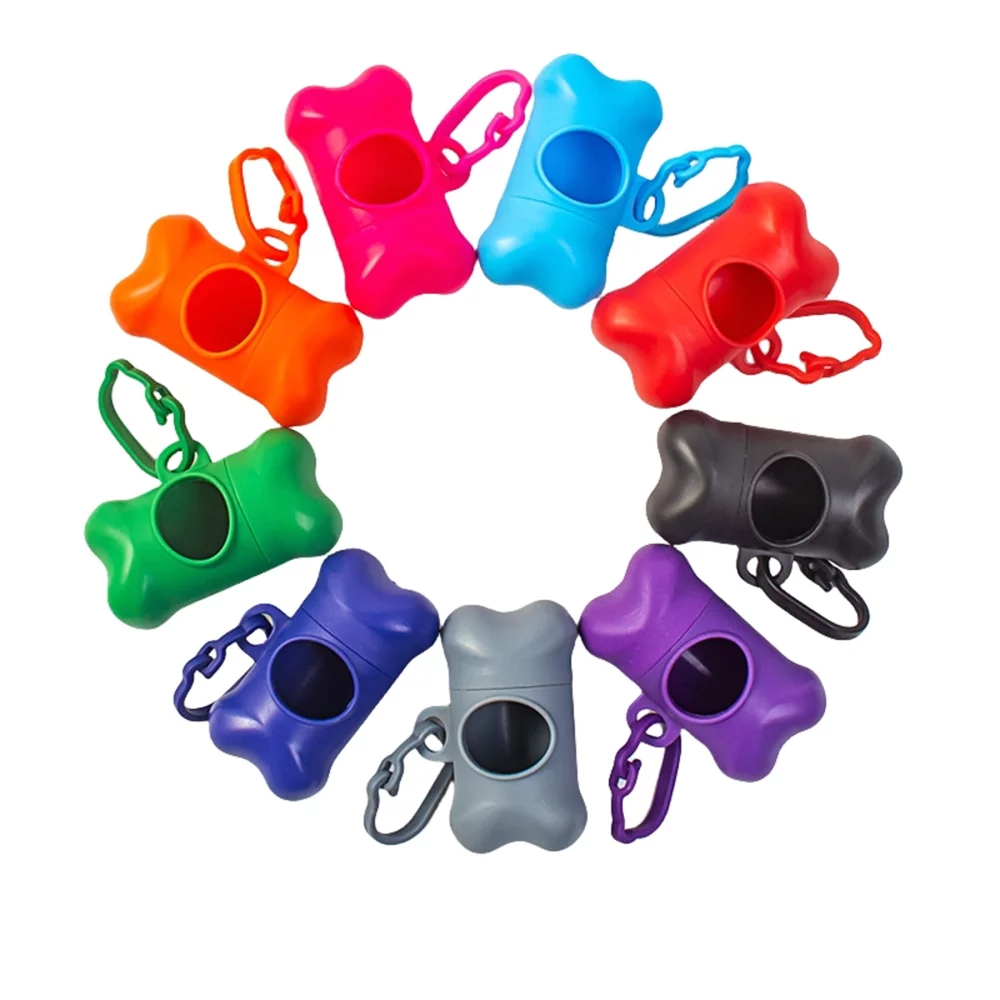 Porte-sac à déchets pour chien en forme d'os