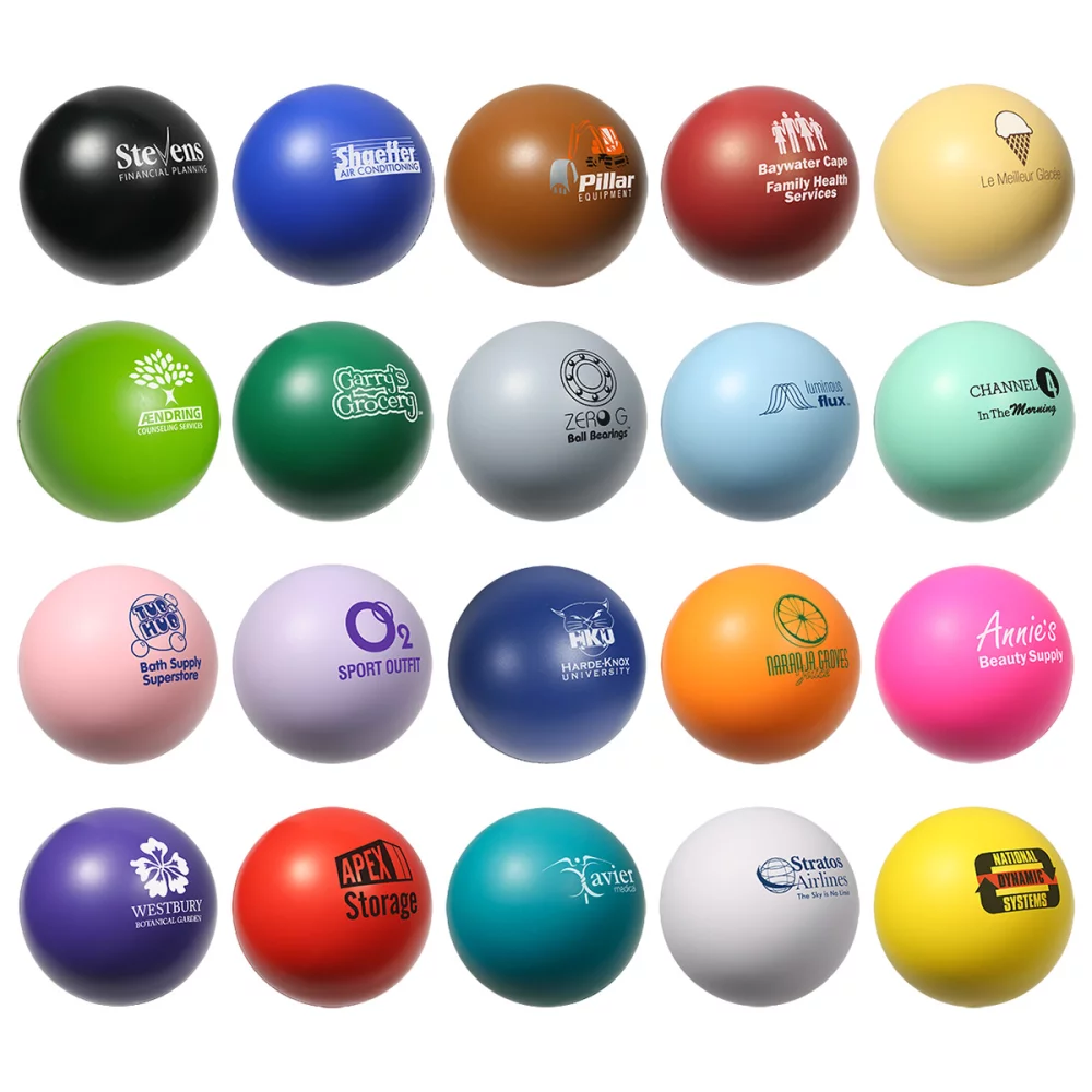 Balle anti-stress ronde de couleur