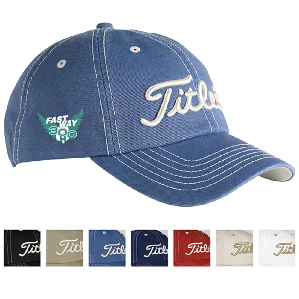 Casquette à coutures contrastées non structurée personnalisée