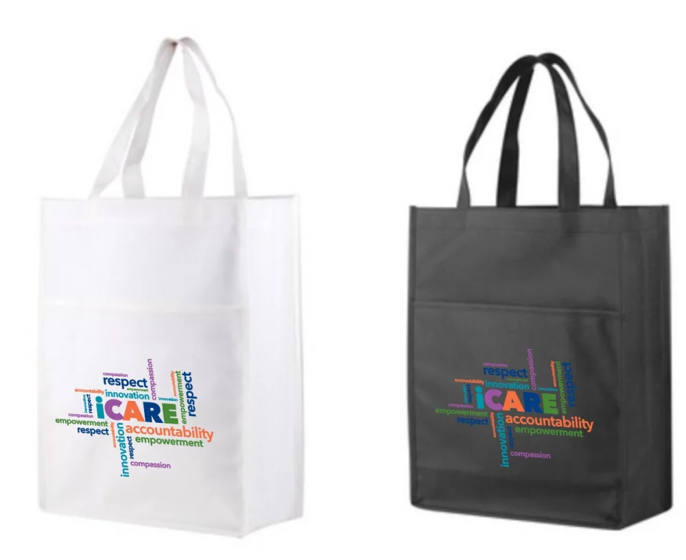 Non Woven tote bag with front pocket