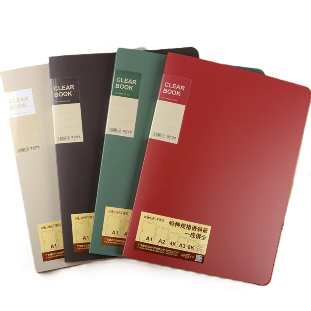 A3 Transparent Portable Folder with 60 Pockets