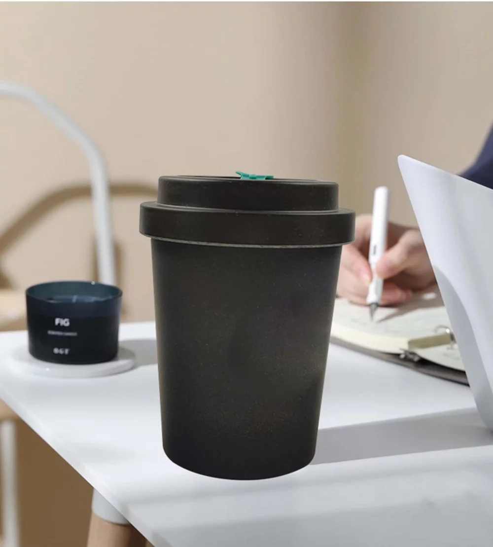 Tasse de café écologique de 12 oz avec couvercle
