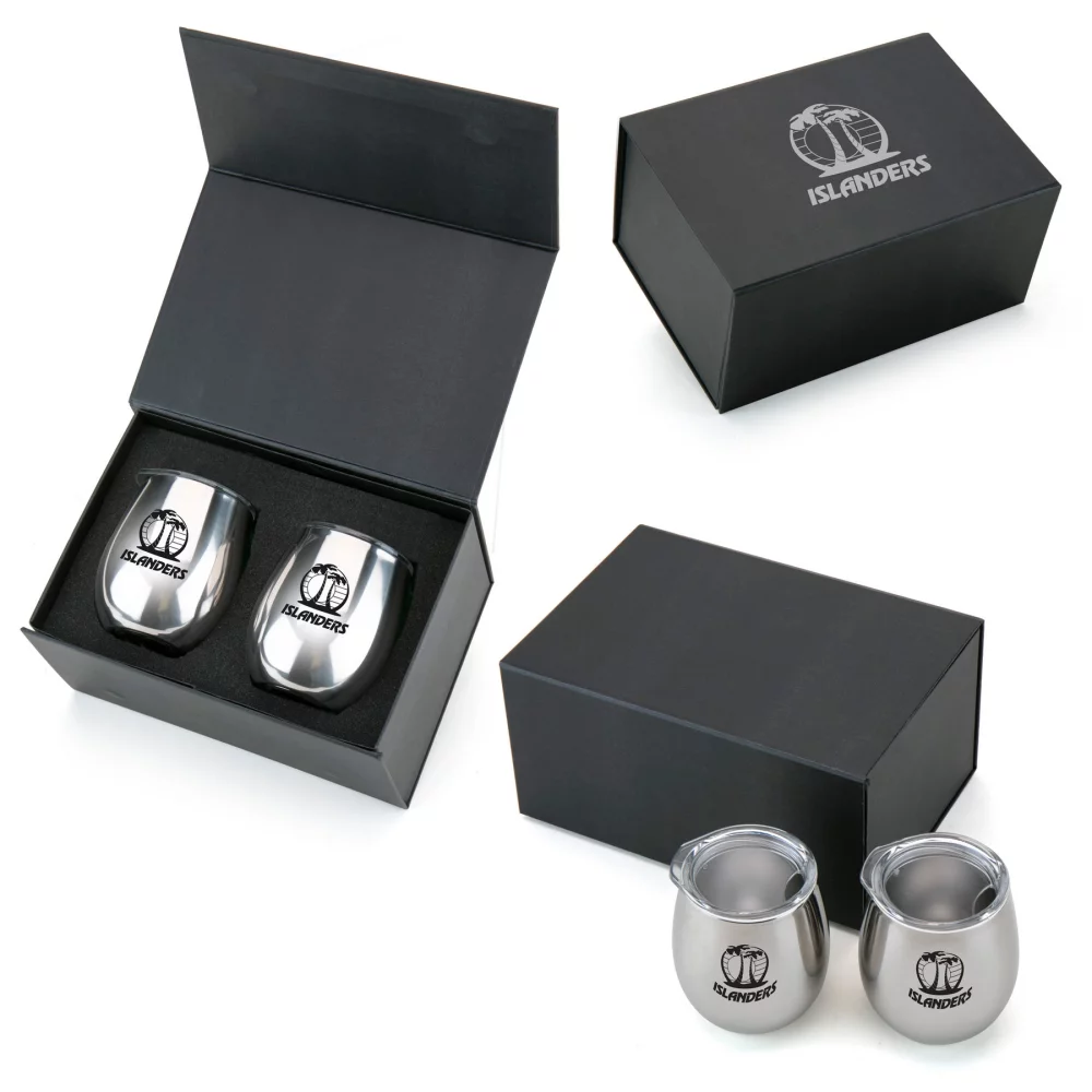 Ensemble-cadeau de gobelets à vin sans pied Sedona