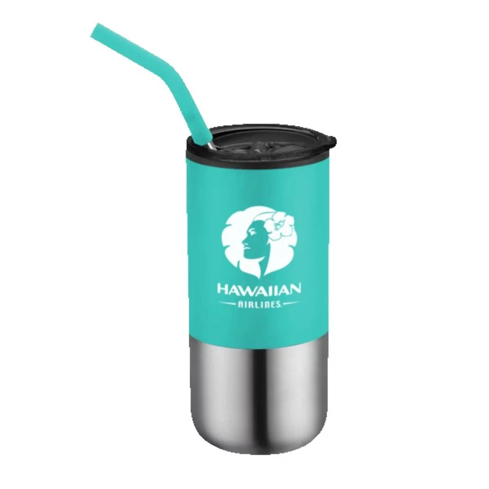 16 Oz. Destin Double Wall Tumbler w/Straw