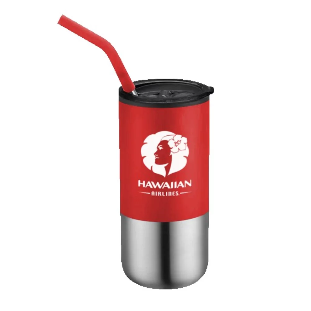 16 Oz. Destin Double Wall Tumbler w/Straw