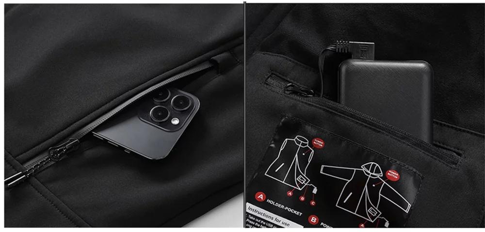 Veste chauffante / Sweat à capuche chauffant