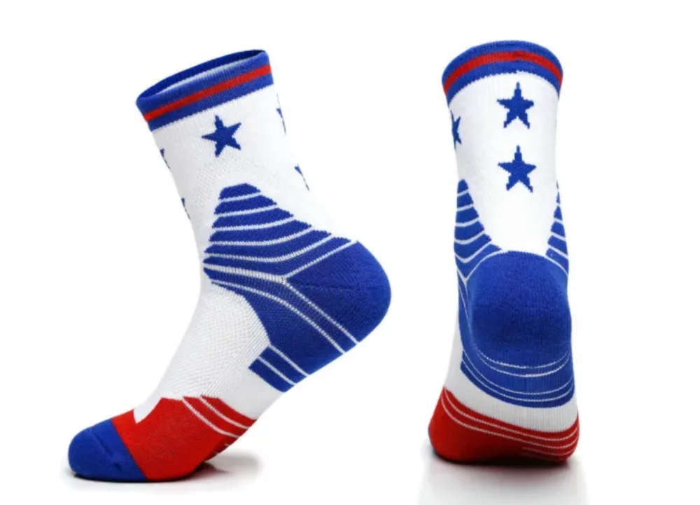 Chaussettes de basketball athlétiques haut de gamme de quart spécialisé