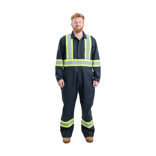 Combinaison non doublée Berne Apparel pour hommes avec joint d'étanchéité rayé de sécurité