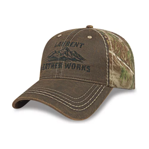 Faux Leathered Poly/Cotton Camo Cap