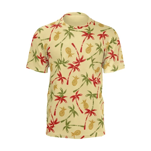 T-shirt à manches courtes pour hommes importé AZURE en sublimation de teinture.