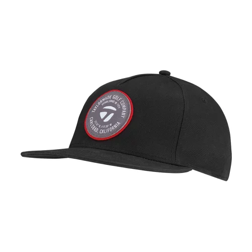 TaylorMade® Black 5 Panel Flatbill Hat